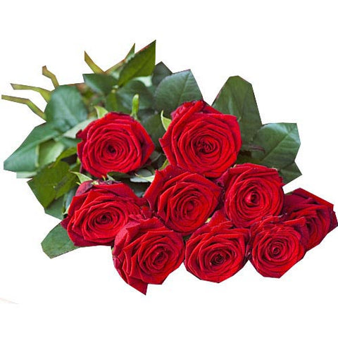 Brassée de 9 roses rouges